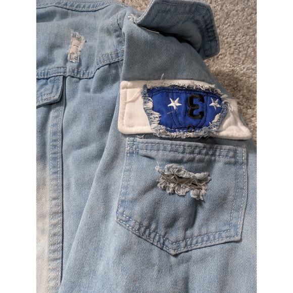 Haikyuu!! Karasuno Denim Jacket Hoodies Coat Sweatshirts Jean Light Wash Distre - Picture 4 of 6